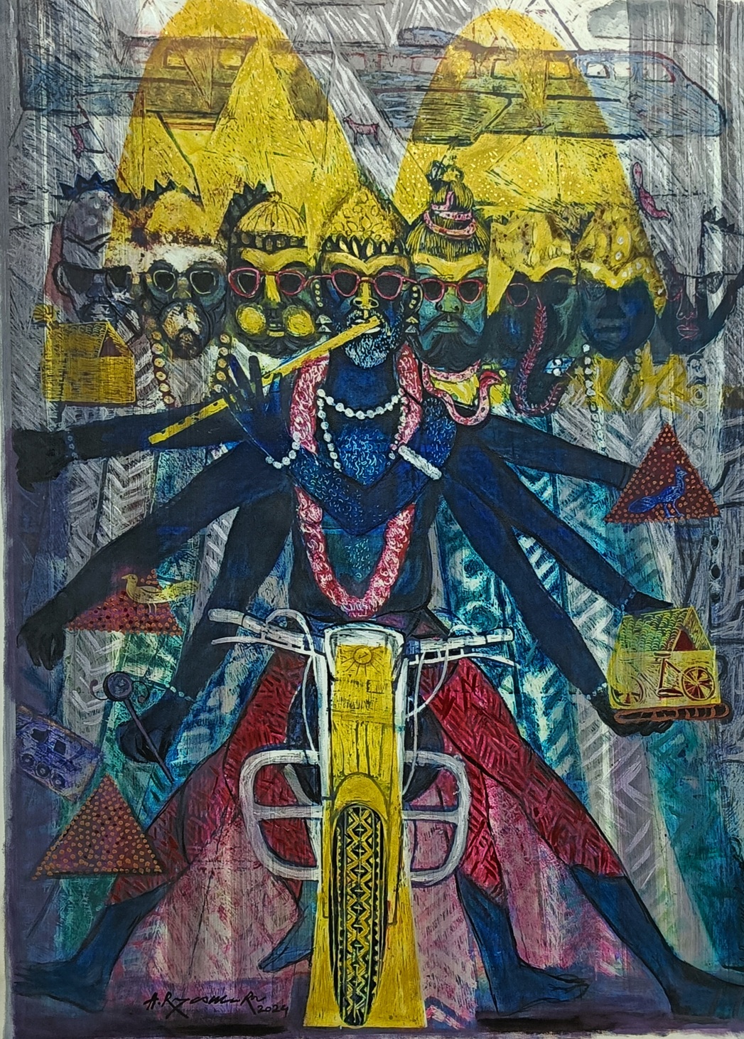 Vishnu on bike